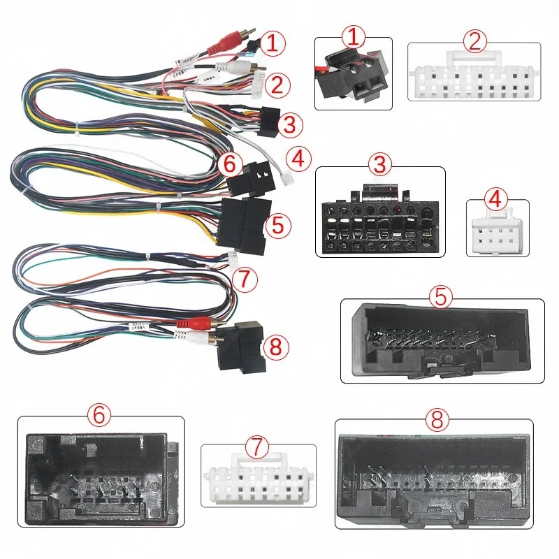Жгут проводов декодер шины CAN аудиоразъем RCA 16-контактный кабельный адаптер ISO для