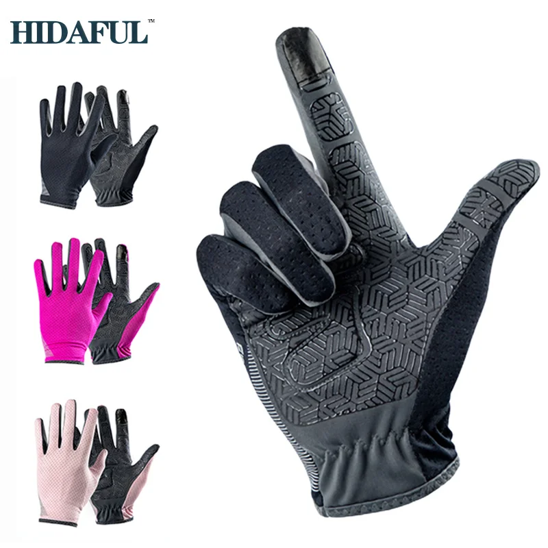 

Нескользящие велосипедные перчатки, летние мужские и женские велосипедные перчатки со съемными полными пальцами, ультратонкие дышащие мягкие перчатки для сенсорных экранов