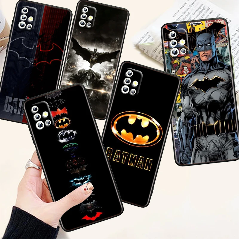 

Batman Superhero Luxury Art Phone Case For Samsung A73 A72 A71 A54 A53 A52 A51 A42 A33 A32 A23 A22 A21S A13 A04 A03 5G Black