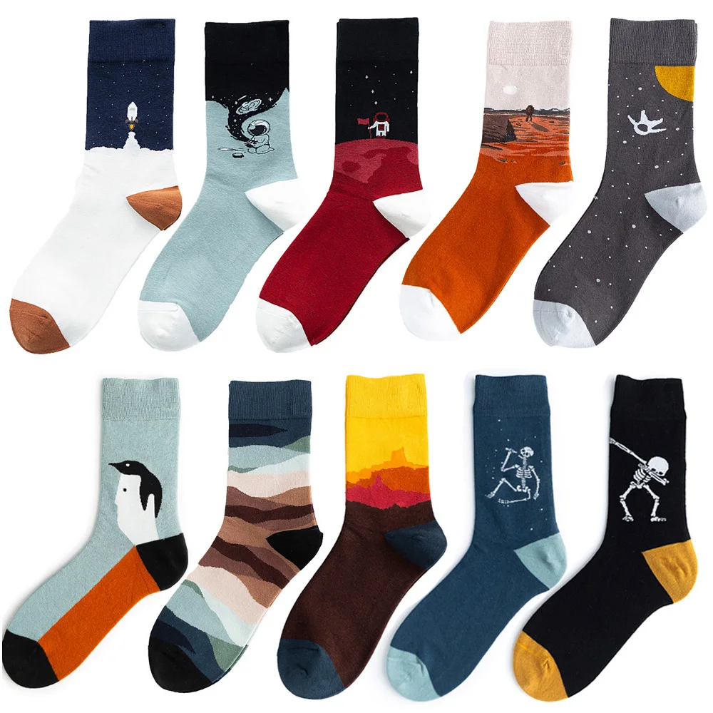 

Instime 5 Pair/Pack Streetwear Women Socks Cotton Crew Designer Socks Women Unisex Size 37-44 Free Shipping
