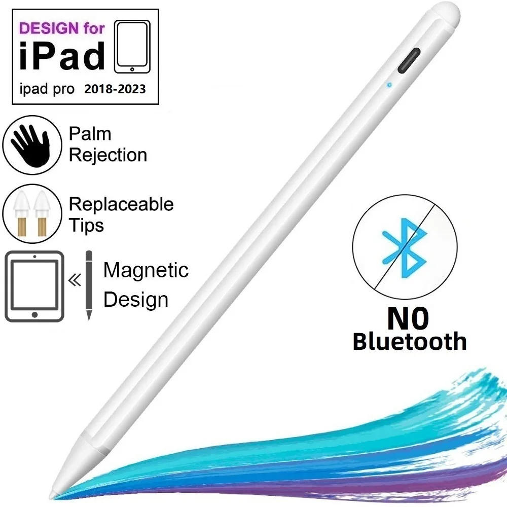 

Capacitive Pencil for Apple Compatible with 2018-2023 iPad Pro with Palm Rejection and Magnetic Fast Charging Tablets Stylus Pen