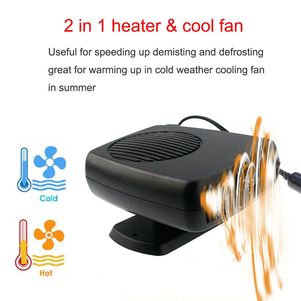 

Портативный автомобильный обогреватель 12 В 200 Вт, дефростер, демистер, электрический обогреватель на лобовое стекло, вращение на 360 градусов...