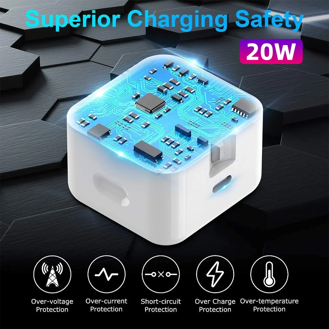 

PD 20W Phone USB C PD Fast Charger UK Plug For Samsung Huawei Xiaomi Quick Charger Adapter For iPhone 13 12 11 Pro MAX XS XR
