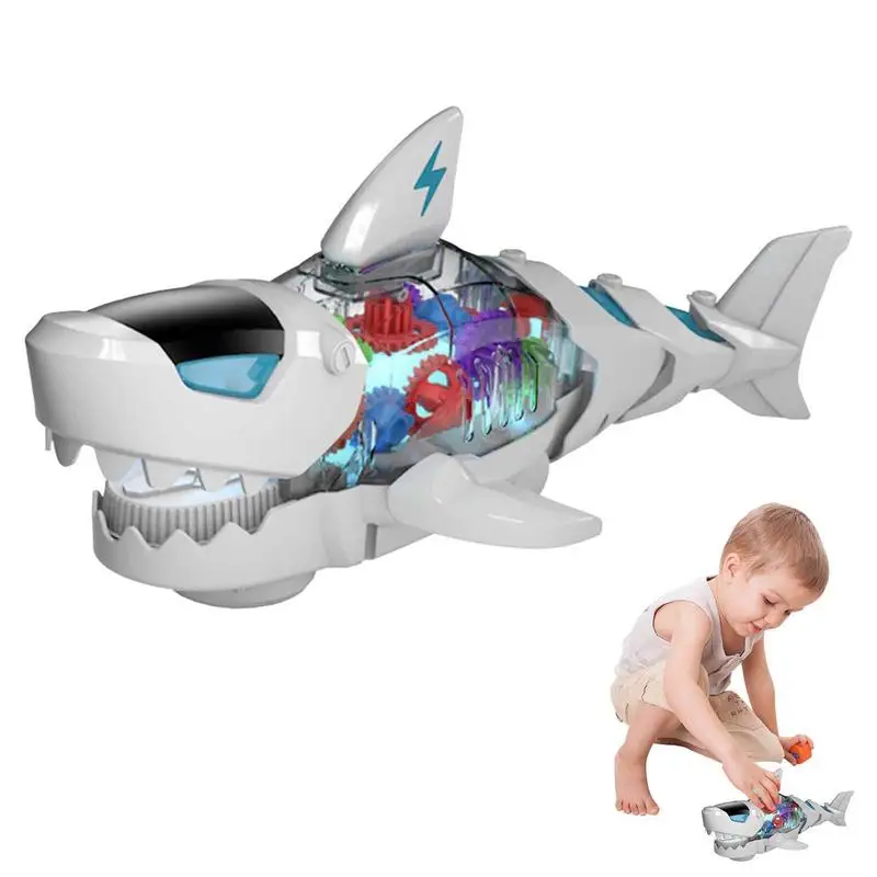 

Electric Animals Shark Toy With LED Robots Battery Operated Sharks For Children Kids Toys Educational Toddler Sensory Fish Toys