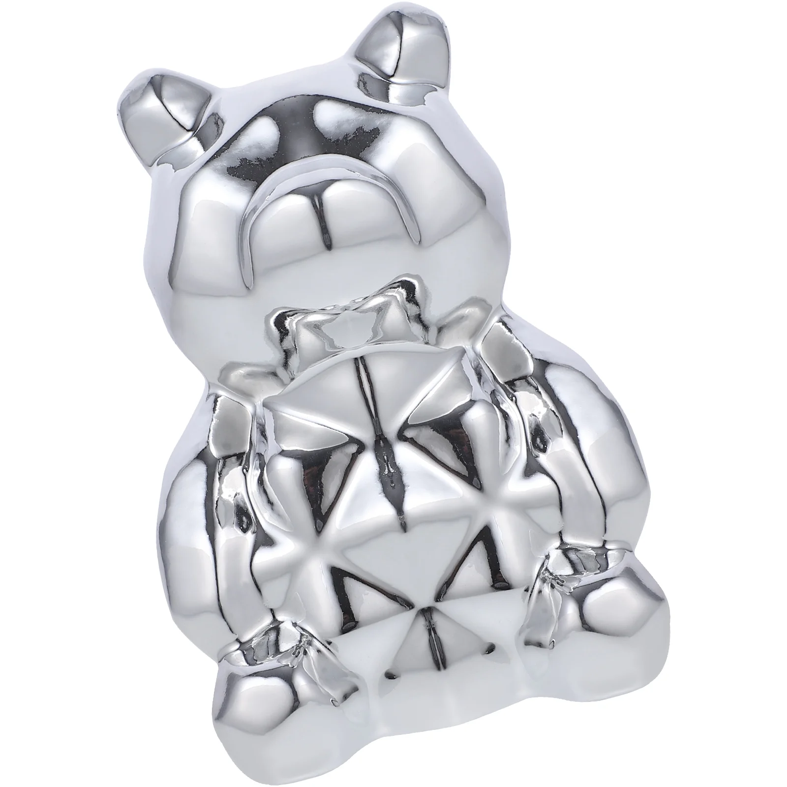 

Electroplate Ceramic Bear Rack Animal Figurine Bear Shape Rack Bear Shaped Figurine