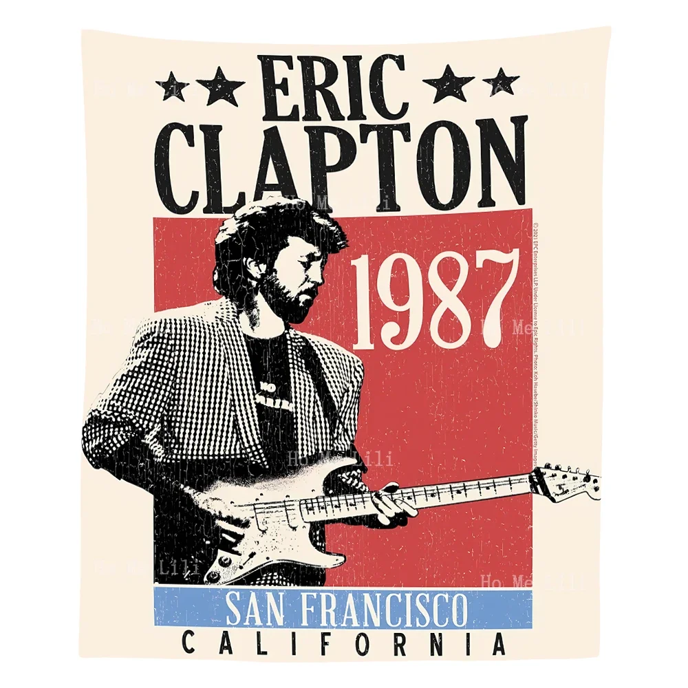 Эрик Клэптон Сан-Франциско Калифорния 1987 гобелен настенный для спальни гостиной