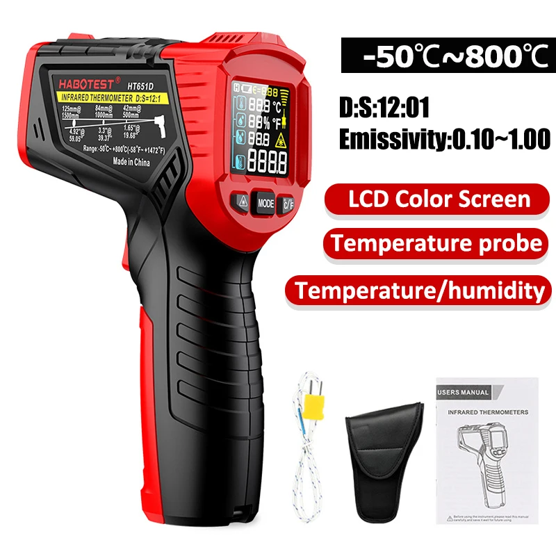 Бесконтактный инфракрасный термометр портативный цифровой наружный