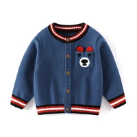 sweater knit cardigan boy clothes autumn winter cartoon outerwear warm for child baby toddlers