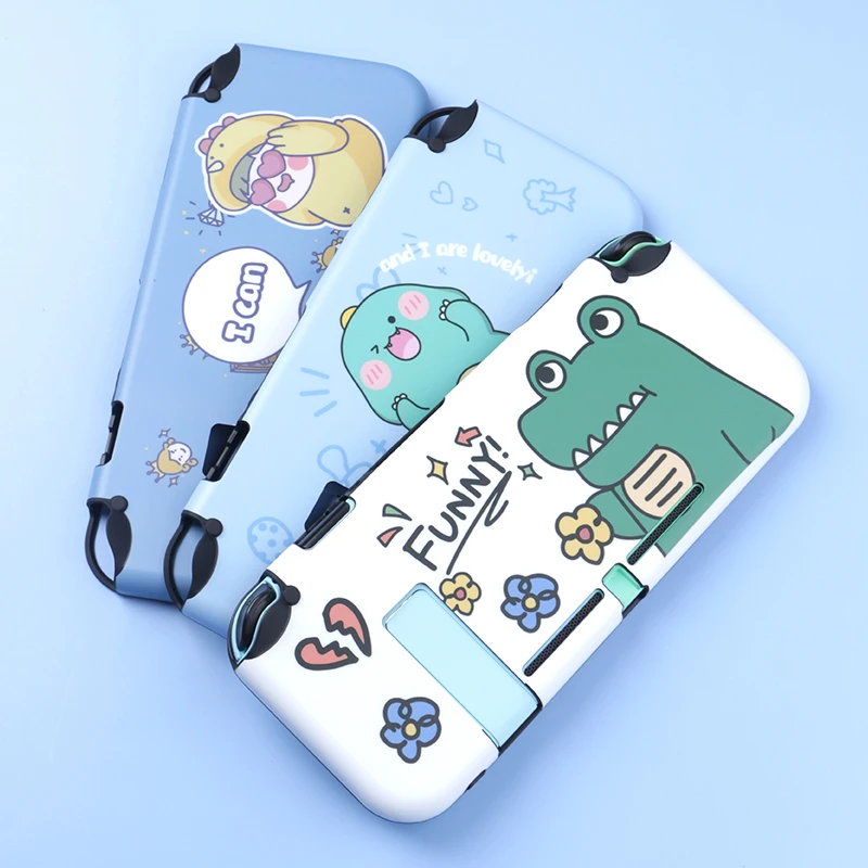 

For Nintendo Switch Protective Case Shell Anime Dinosaur Cute Cartoon Theme Silicone Dockable For Nintendo Switch Accessories NS