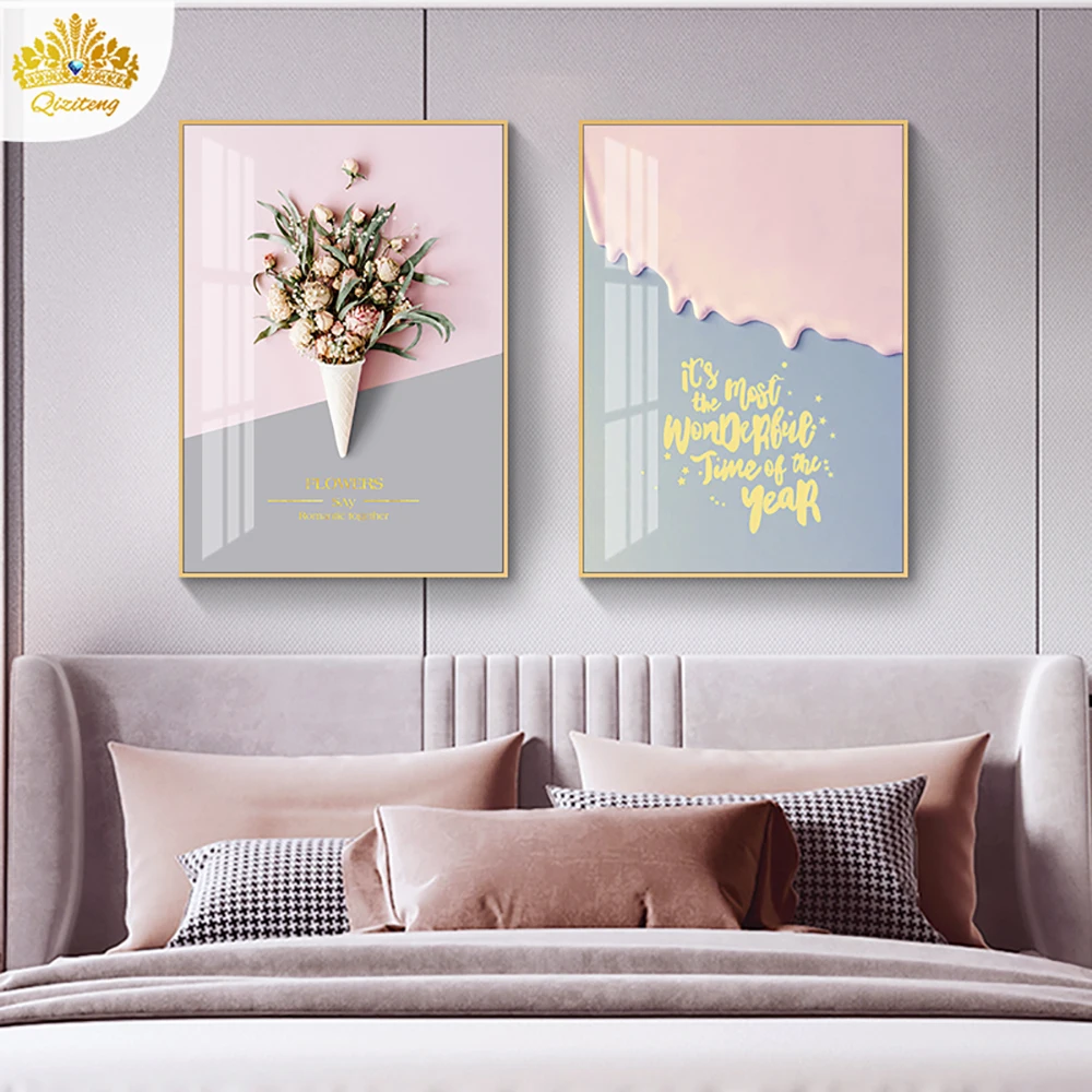 

New Thickened Crystal Porcelain Painting Living Room Bedroom Bedside Decoration Painting HD Micro-spraying Wall Art Decoration