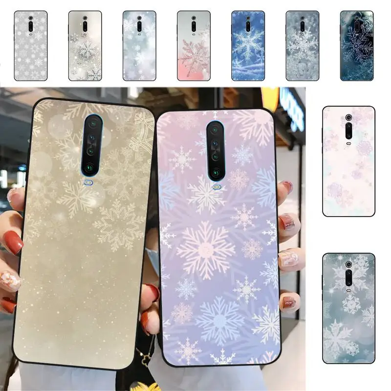 

Christmas Snowflake Phone Case for Redmi 5 6 7 8 9 A 5plus K20 4X S2 GO 6 K30 pro