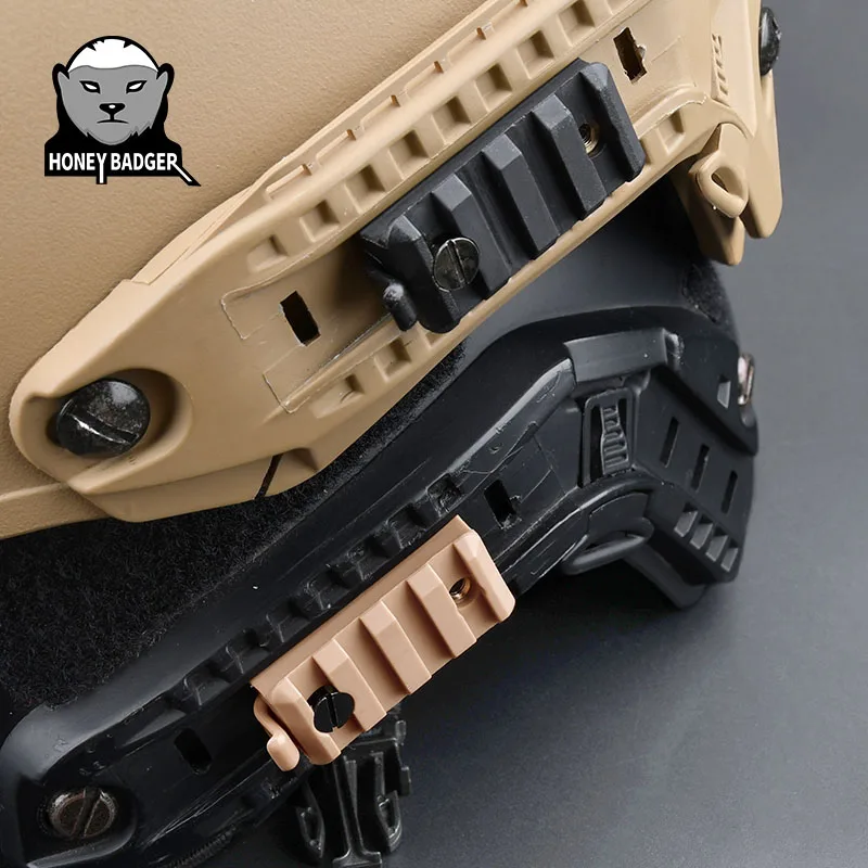 

FAST Helmet ACH Plastic MICH2000 Safety PJ Tactical Slider Flashlight Holder 20mm Resin Guide Module