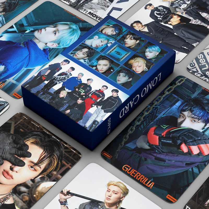 

55pcs/set Kpop ATEEZ Lomo Cards THE WORLD EP.1 : MOVEMENT Guerrilla Photocards High Quality New Arrivals