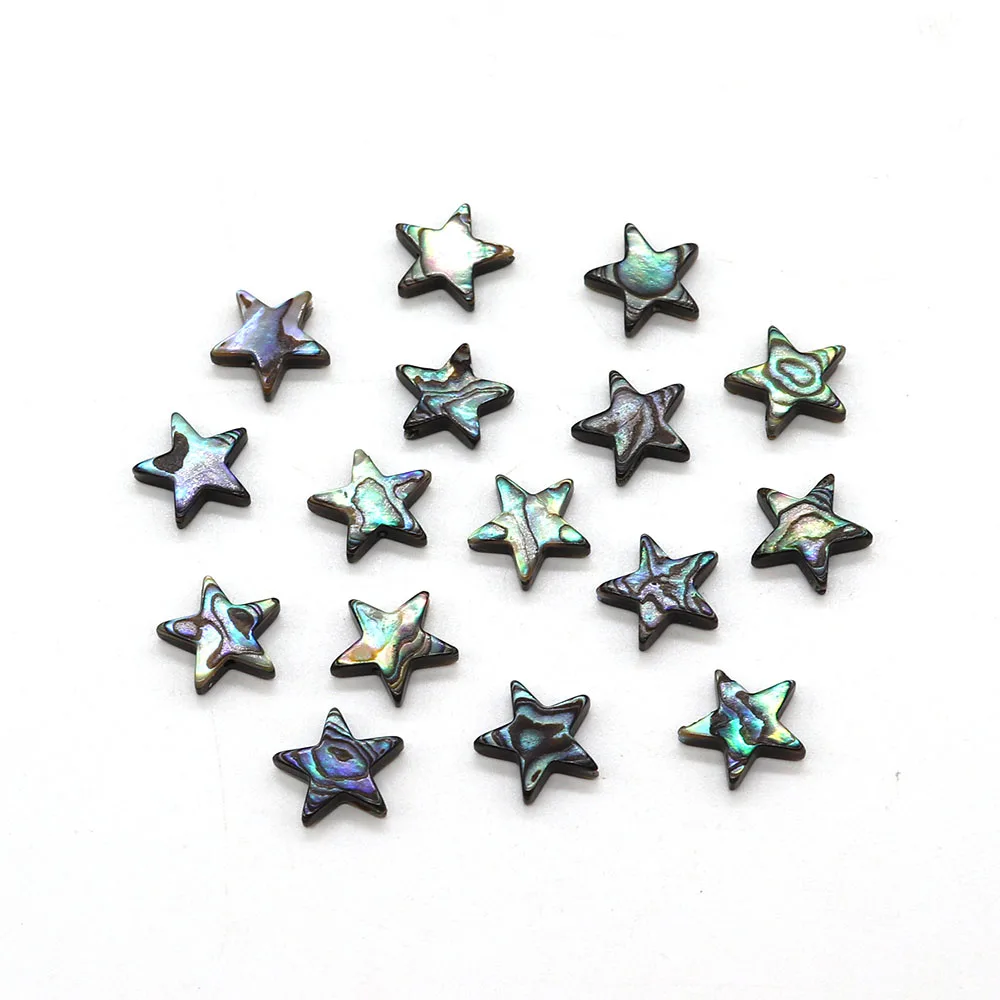 

3pcs Natural Abalone Shell Pentagram Loose Beads 10-12mm DIY Making Charm Fashion Jewelry Necklace Earrings Bracelet Accessories