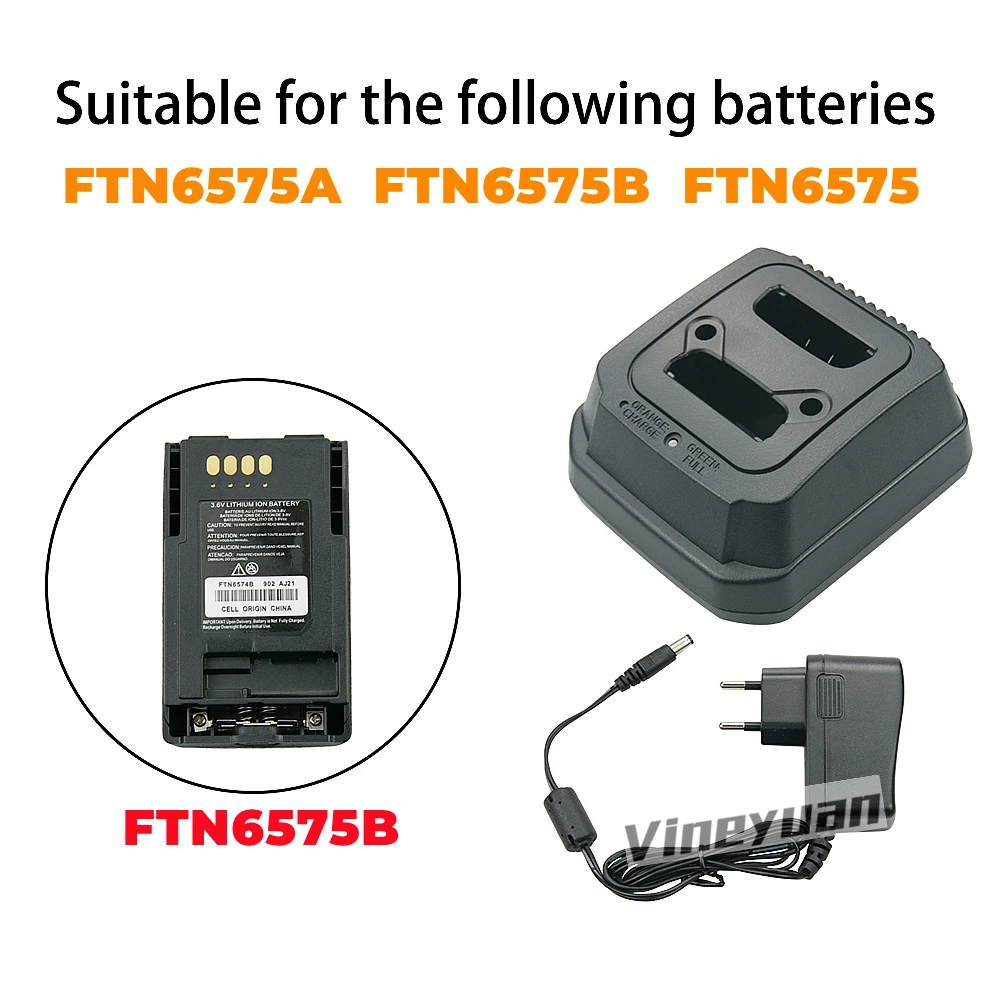 FTN6575A FTN6575B Dual Pocket Desktop Li-ion Battery Charger For MOTOROLA TETRA Radios MTP850 MTP850S CEP400 MTP830S MTP800