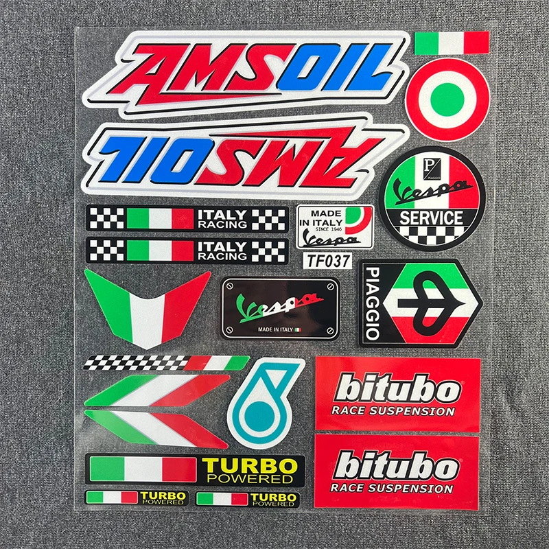 

Reflective Motorcycle Accessories Stickers Decals Logo Racing Car Kit Sticker For Vespa Gts 300 LXV 150 125 LX 150ie LT GTV300