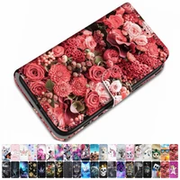 for case redmi note 8 pro redmi note 7 pro leather phone cover animal floral dog cat tiger lovely girl boy magnetic capa o08f