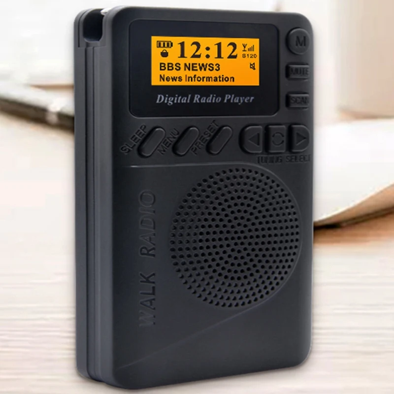 Карманный DAB/FM + цифровой радиоприемник FM с ЖК-дисплеем |
