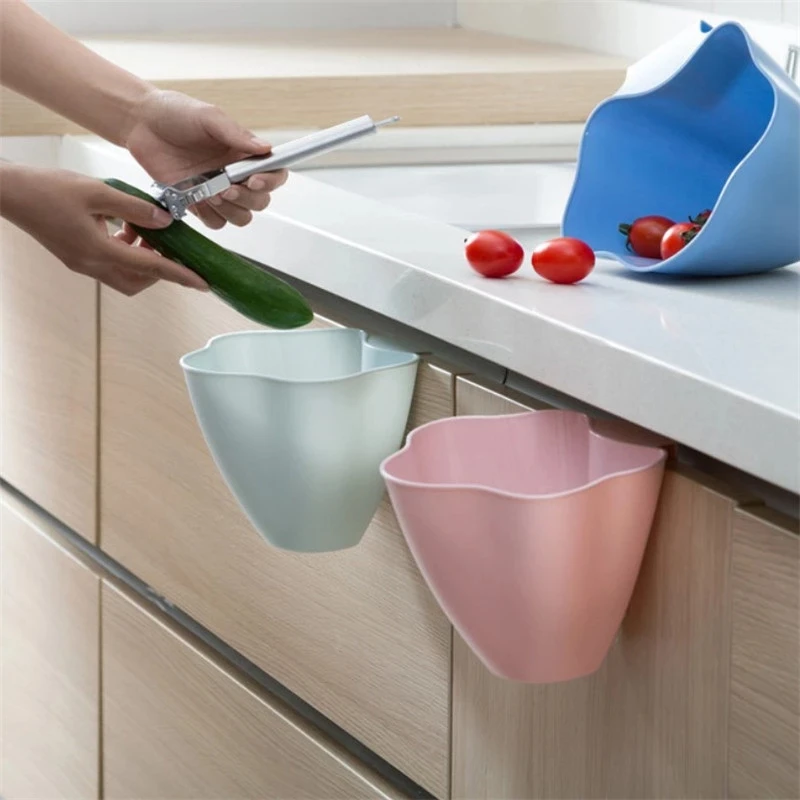 

Kitchen Cabinet Door Hanging Trash Garbage Bin Can Rubbish Container Household Cleaning Tools Waste Bins Creative Trash Can