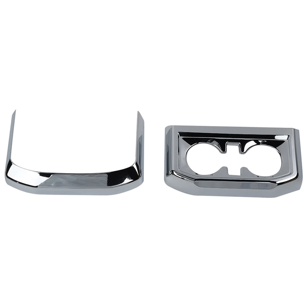 

For Ford F150 F-150 2021 2022 Car Center Console Rear Armrest Cup Holder Cover Trim Frame Decoration Sticker Accessories