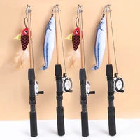 cat toy simulation fish fishing rod chew bite toys retractable cat stick catnip pet interactive playing kitten toy dropshipping