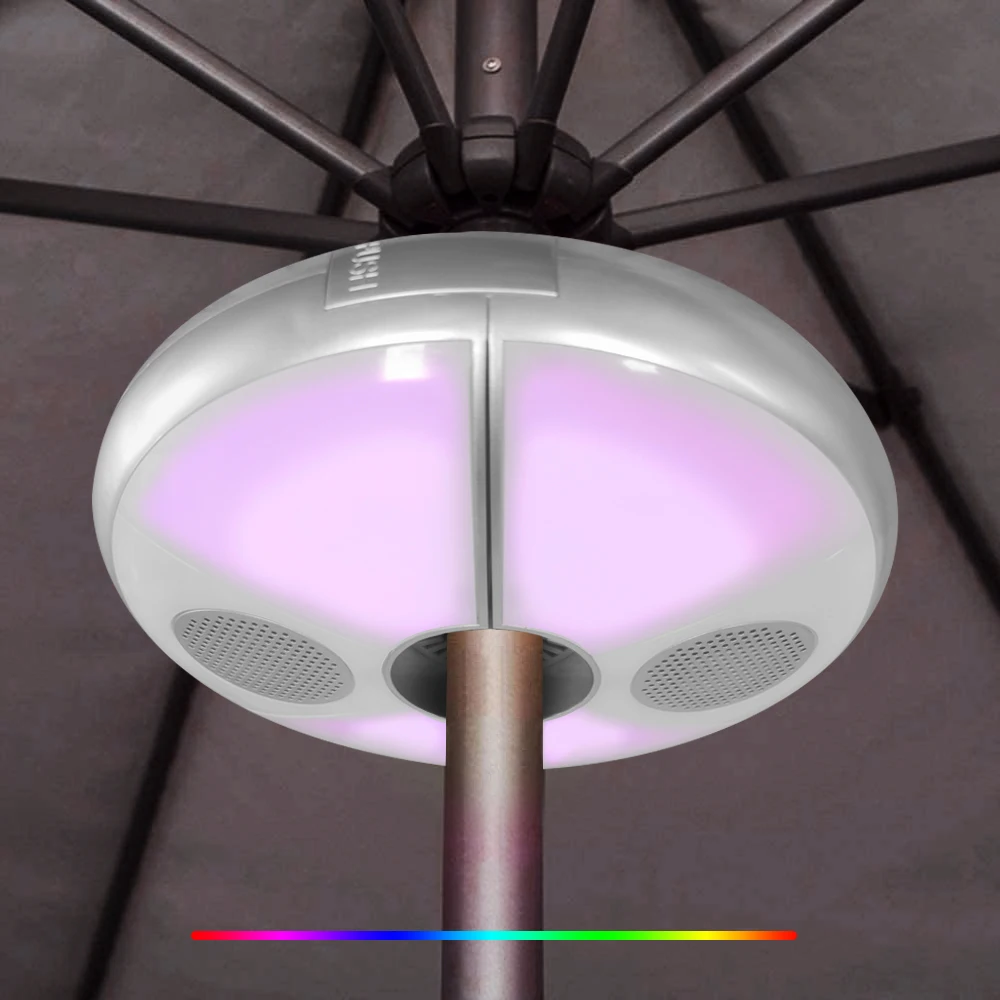

Parasol Umbrella LED Lighting Outdoor Remote Control Color Bluetooth Music Wirtless Light For Garden Beach BBQ Party Camping