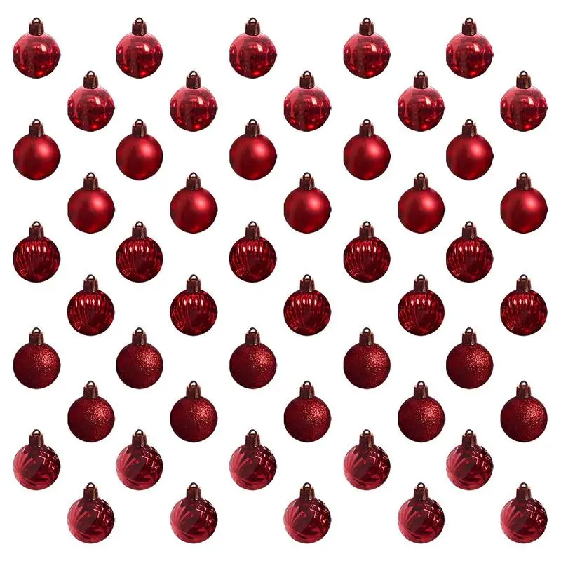 

50 шт., новогодние подвесные мини-шары, 4 см