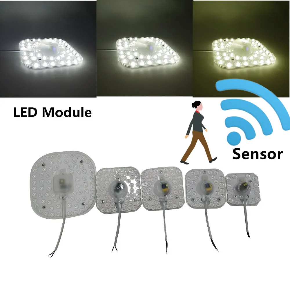 Sensor Celling Lamp Lighting Source AC110-220V 18W 24W 36W LED Panel Light LED Light Board Octopus Light Tube Replace Ceiling