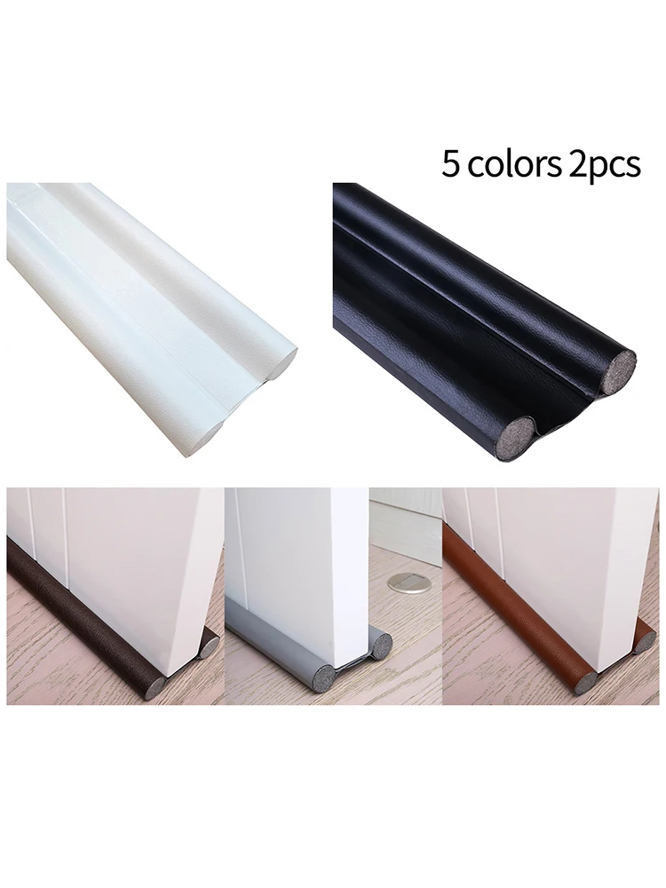 

2PC Door Seal Strip Waterproof Draught Excluder Stopper Doors Bottom Guard Double Foam Home Improvement Building Hardware