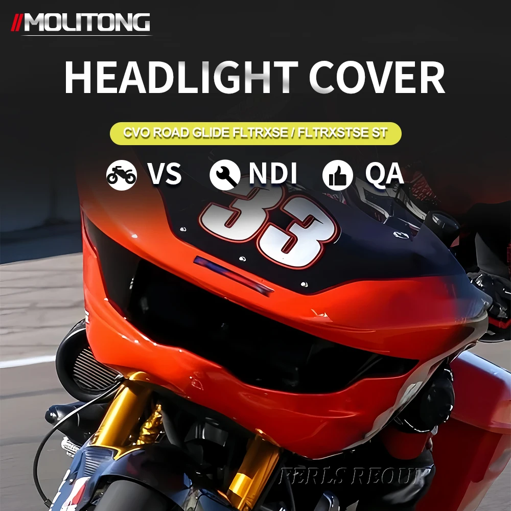 Фото Акриловая защитная крышка для фар Harley CVO Road Glide FLTRXSE & ST 2023-2024 — 6-цветные оттенки, защитный корпус линзы, стиль и P №1