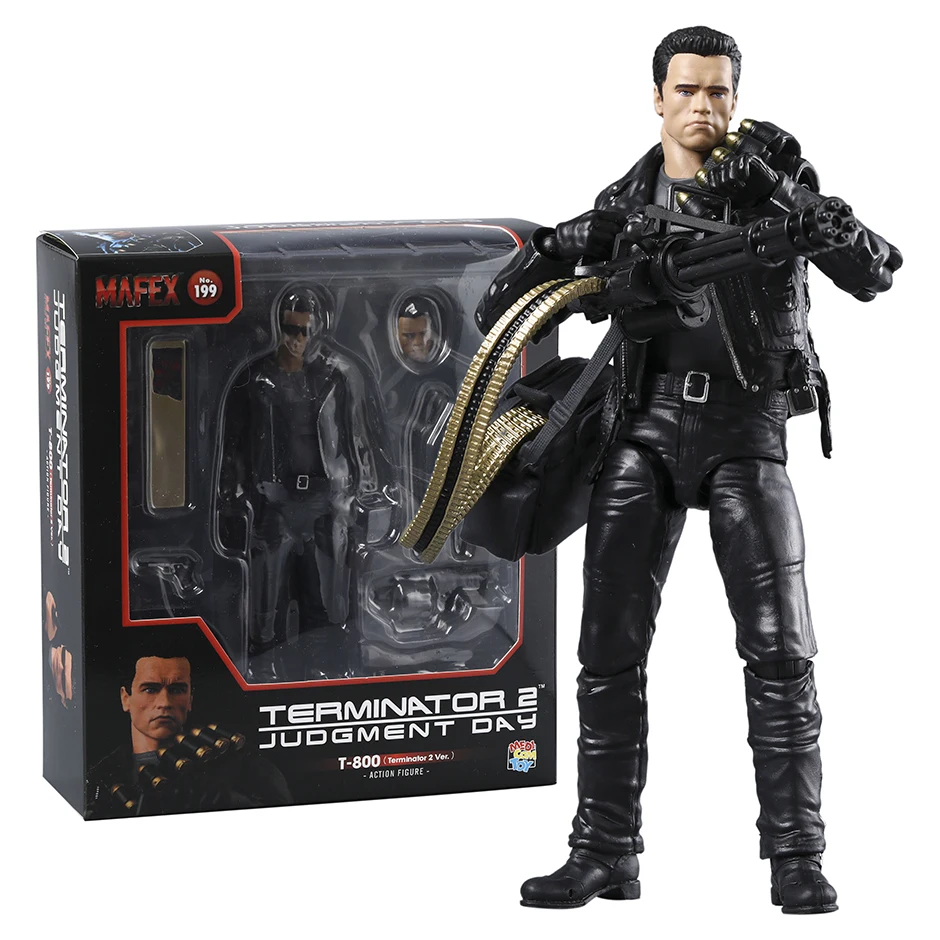 Mafex No.199 Терминатор 2 T-800 (версия 2) Фигурка Коллекция игрушек Настольная модель