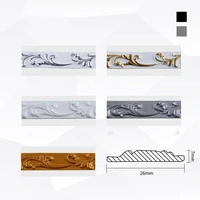 3d pvc self adhesive decorative soft line baseboard ceiling trim line background wall molding line 3d wall sticker home decor