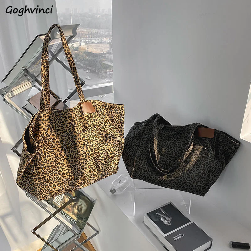 

Холщовые сумки-тоуты для женщин, винтажные вместительные элегантные дамские Повседневные Удобные сумочки с леопардовым принтом, дизайнерская сумка для покупок