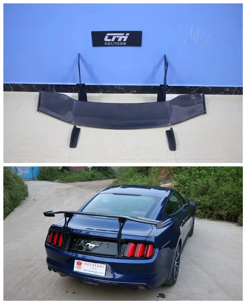 

High Quality Real Carbon Fiber Spoiler For Models 2015-2016-2017-2018 Ford Mustang Modified GT Elevated Carbon Fiber Tail