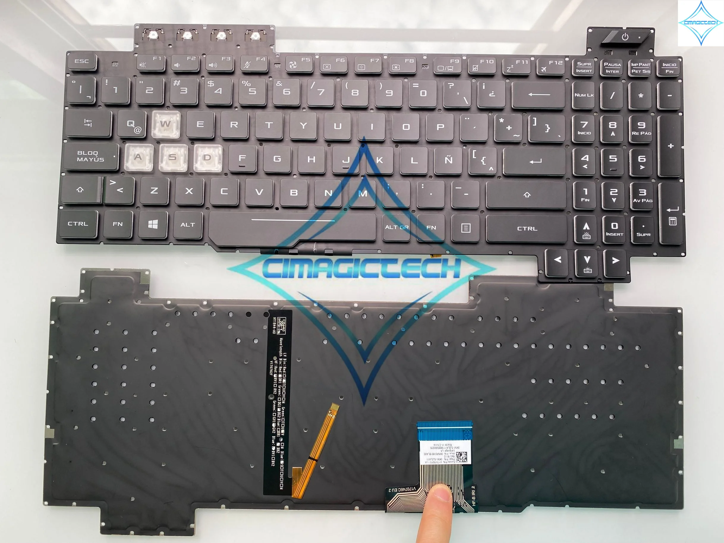 Клавиатура с русской раскладкой для Asus TUF Gaming FX504 FX504GD FX504GE FX504GM FX80 FX80GM GL703 FX505 FX86S -