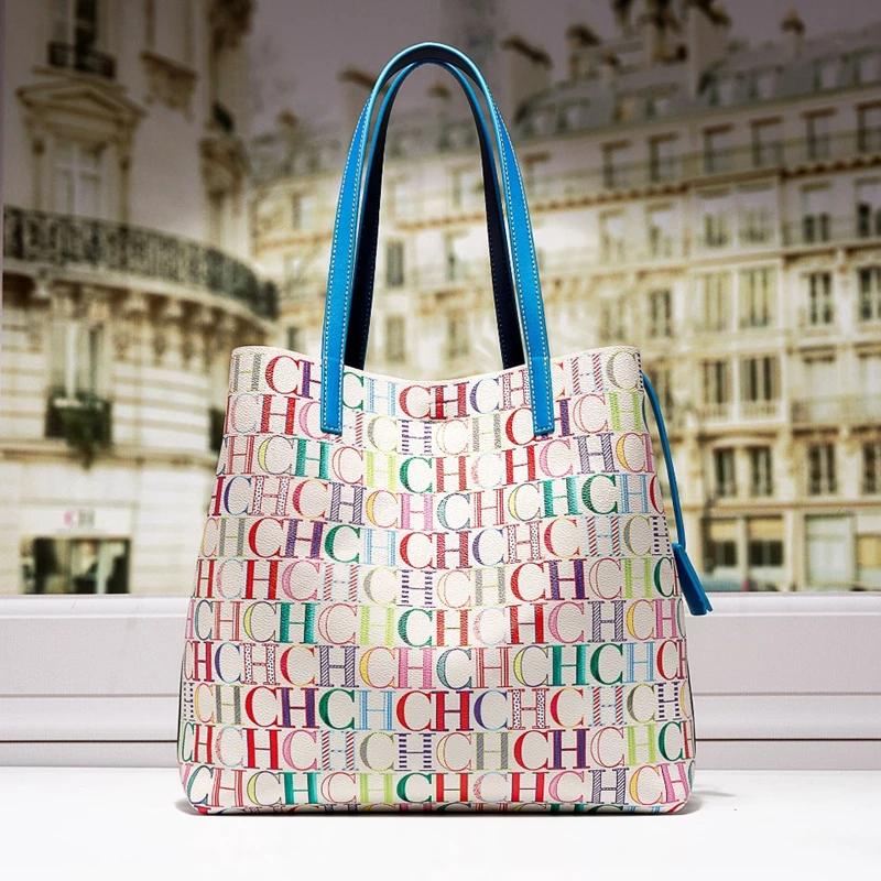 

CHCH HCHC 100% Genuine Leather Women Large Totes 2022 New Fashion Single Shoulder Handbags Ladies Fashionable Purses Channels Gg