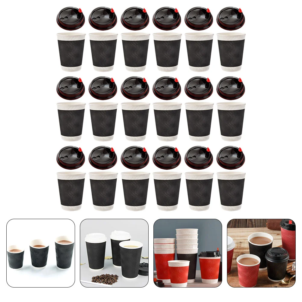 

1 Set of Portable Coffee Cups Household Disposable Cups Disposable Paper Cups Drink Supply