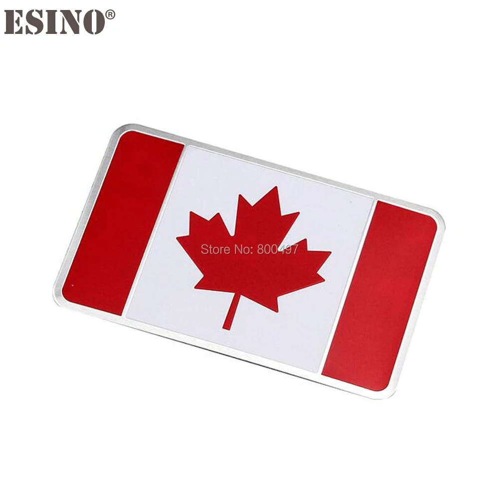 Стайлинг автомобиля новый дизайн национальный флаг Канады 3D металл хром