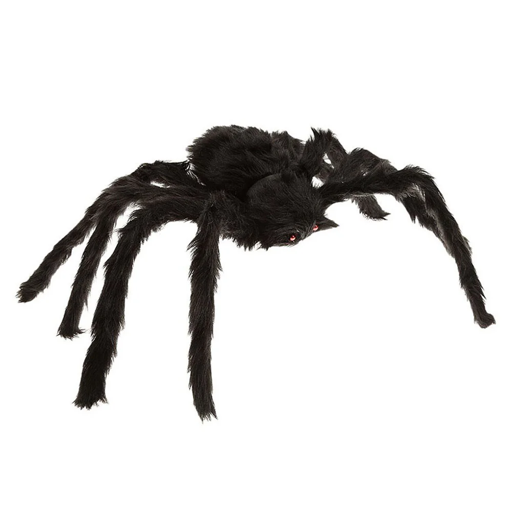 

Halloween Giant Spider Black Large Spider Plush Toy Scary Hairy Realistic Creepy Large Spider Decoration Haunted House