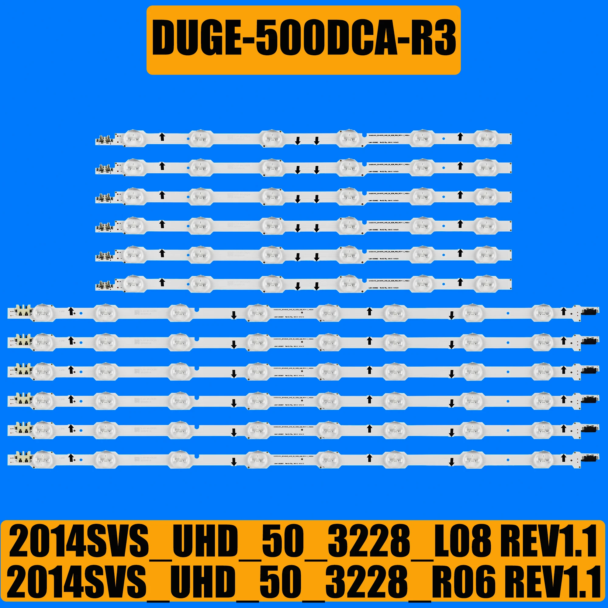 Светодиодная лента подсветки для DUGE-500DCA-R3 DUGE-500DCB-R3 UE50HU7000S UE50HU6900U UN50HU6950F UE50HU7000 BN96-32178A BN96-32179A