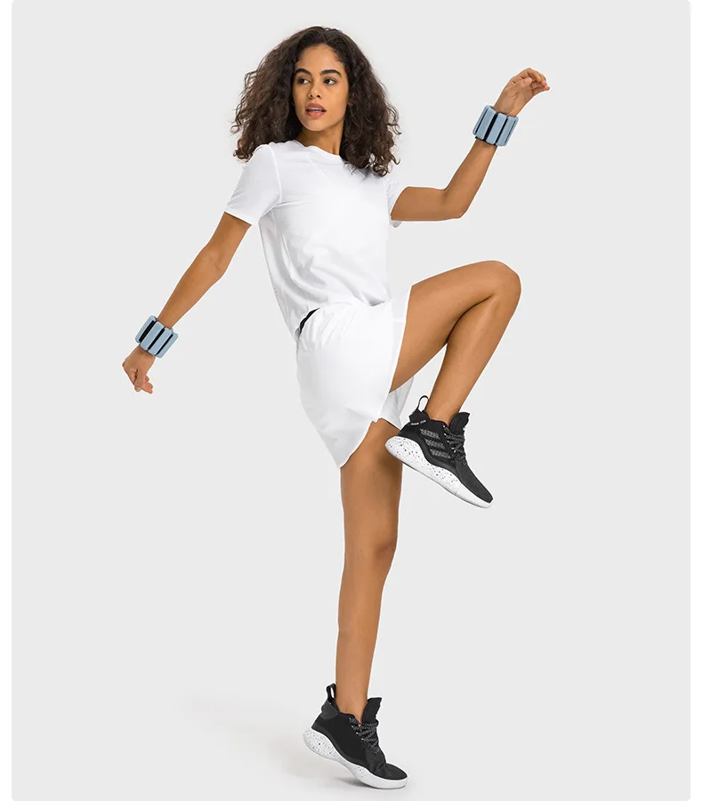 LuluTop Women Gym Shirts Yoga T-shirt Crop Top Fitness Sport Shirt Breathable Sportswear Elastic Women's Gym Clothes Blouse