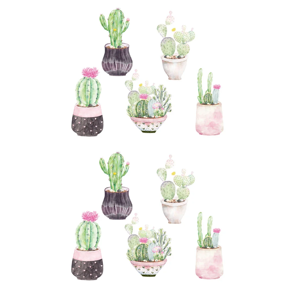 

Wall Stickers Sticker Decals Kids Evergreen Bedroom Flowergirls Painting Removabletree Tropical Pvc Succulent Decal