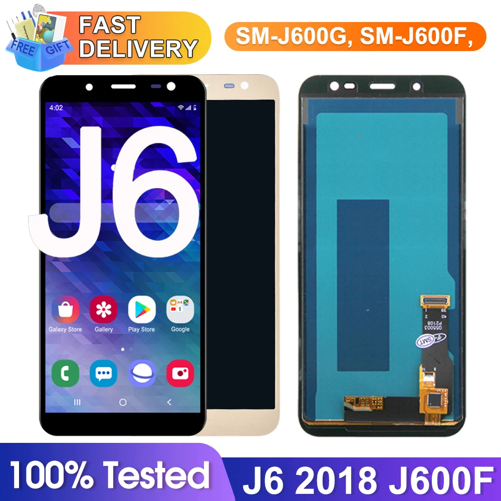 ЖК-экран для Samsung Galaxy J6 2018 J600 дисплей J600F J600Y SM-J600F J600G J600FN сенсорный экран дигитайзер в сборе Замена ЖК-экран для Samsung Galaxy J6 2018 J600 дисплей J600F J600Y SM-J600F J600G J600FN сенсорный экран дигитайзер в сборе Замена