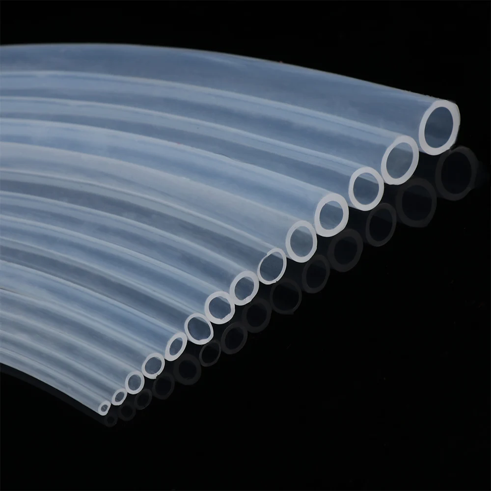1M / 5M 10M Food Grade Clear Transparent Silicone Rubber Hose 4 5 6 7 8 9 10 11 12 14 16 mm Out Diameter Flexible Silicone Tube
