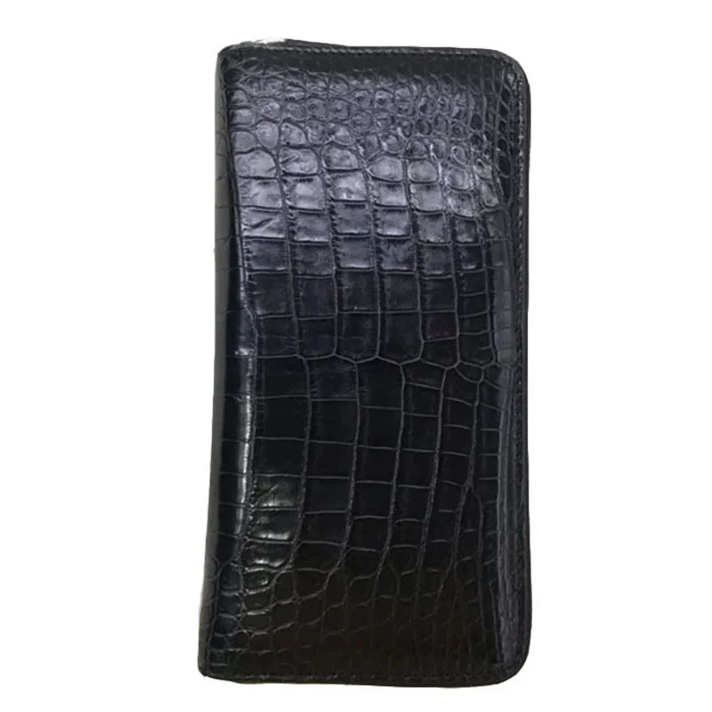 Men's Genuine Leather Wallet Leisure Business Single Zipper Handbag Luxury Cozy Purse High Quality Clutch Bag Fashion Billfold