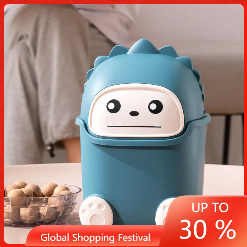 

Милое настольное мини-ведро для хранения мусора, Мультяшные аксессуары для офиса и дома, настольный контейнер для отходов, ведро, мусорная к...