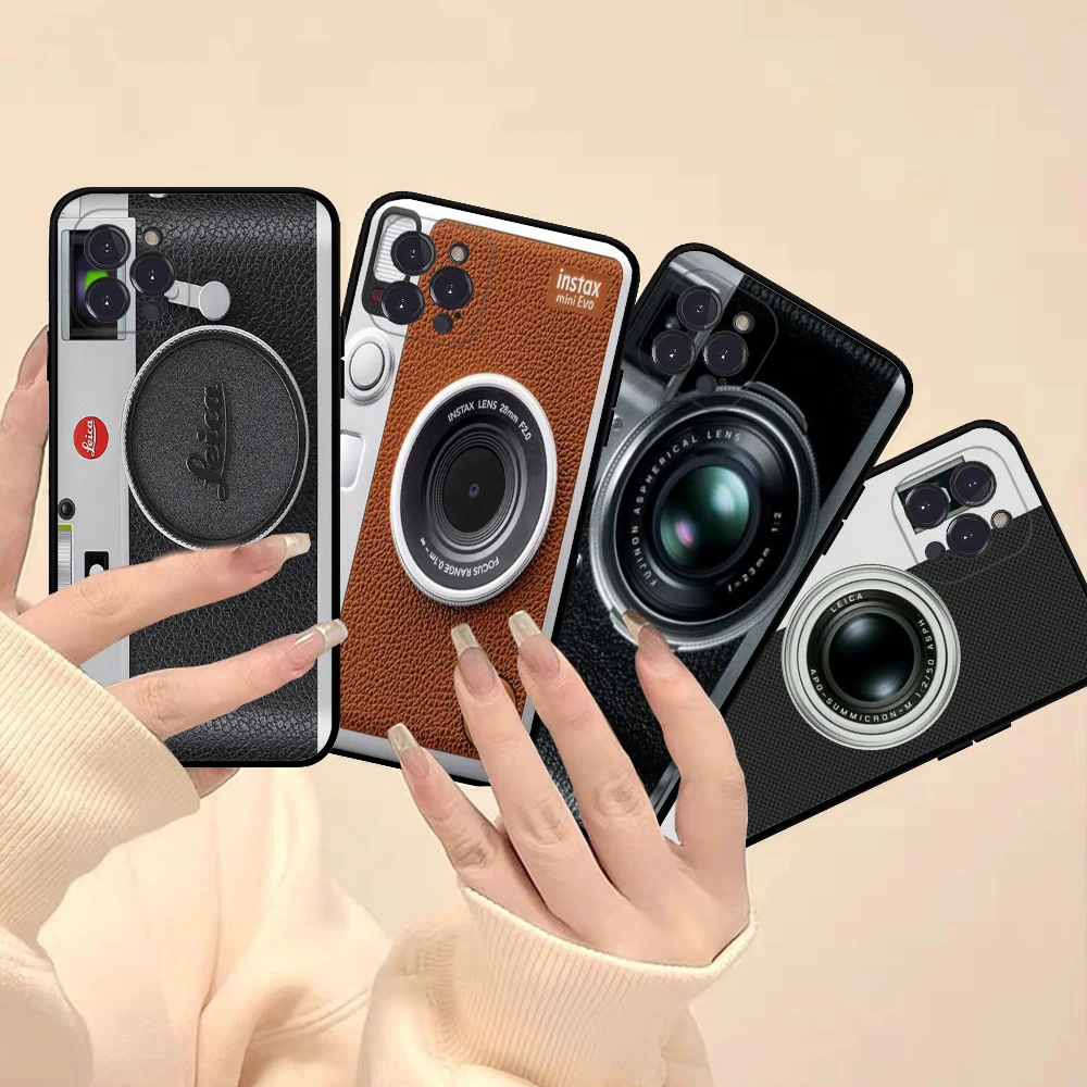 Style Camera Leicas Fashion Phone Case Silicone Soft for iphone 16 15 14 13 12 11 Pro Mini XS MAX Plus X Cover