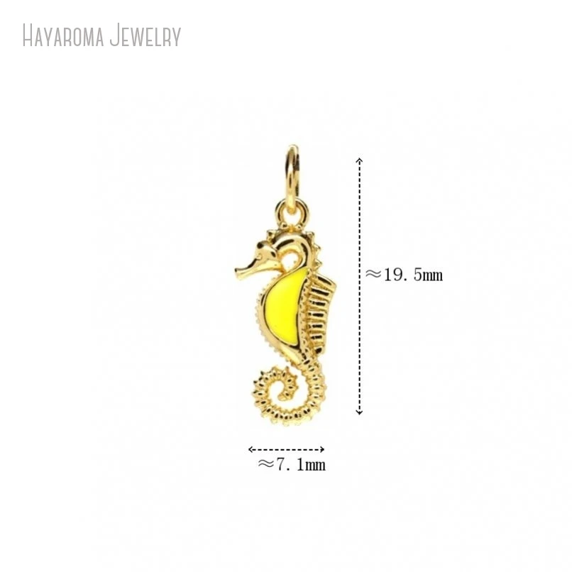 2 шт. металлические эмалированные животные морской конек медь желтый оптовая