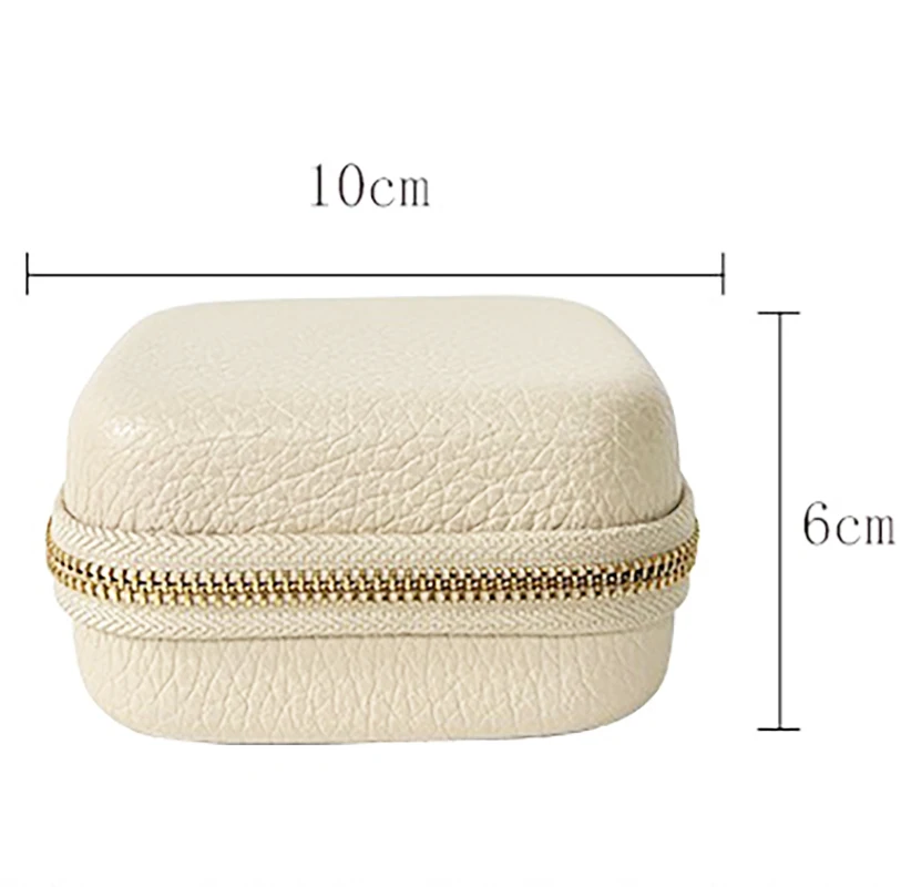 Портативная плюшевая шкатулка для драгоценностей из искусственной кожи