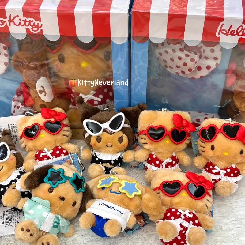 Коллекция для отпуска Sanrio Island кукла из черной кожи Kitty Melody Kuromi Cinnamoroll подвесная